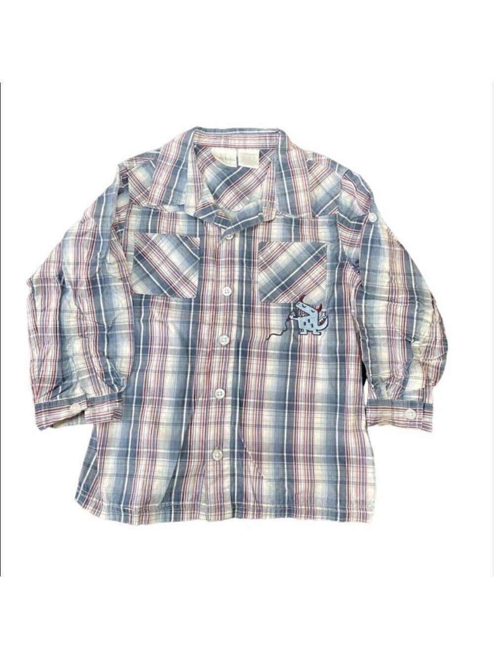 KOALA Kids 100% cotton plaid button down shirt 48 month